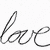 A split-screen animated icon with a white background on the left showing 'love' in gray script and colorful pixelated hearts, and a black background on the right with multicolored text reading 'So if I leave, do you promise that you'll follow?'