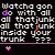 Animated contact sheet of a pixelated text-based icon with repeating lyrics and colored symbols across five frames.