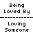 Pixelated text arranged in a with dashed lines separating sections, displaying phrases about love and strength on a white background with a gray overlay