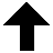 Black pixelated arrow pointing upward on solid gray background, composed of distinct blocky pixels with no additional visual elements.