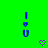 Green background with blue vertical bars, hearts, and U shapes arranged in two ; purple heart symbols at bottom right