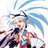 Anime character with light blue hair and red lips holds a microphone against a white background, with black text reading 'Anime IM' and 'c0m' on a black