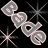 Animated contact sheet showing two frames of a pixelated 'B' logo animation with starburst effects on black background.