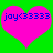 Two identical pink heart-shaped icons with blue text 'joy<33333' on a green background, each heart has a slightly different outline.