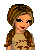 Pixel art image showing a female character with braided hair, a male torso in camouflage pants and boots, and text reading 'Boys are icky throw rocks at them' on dark green background.