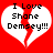 Two identical pixelated heart-shaped icons with red backgrounds and white broken hearts displaying 'I Love Shane Delsey!!!' text.