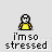 Pixelated character in yellow shirt with multiple expressions and text variations including 'i'mso stressed' and 'Get Pissed', some frames show motion blur effects.