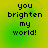 Four identical display pixelated text on a green-yellow gradient background with no visible animation changes