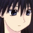 Pixelated anime-style character face with dark hair and blue eyes on left, next to black background with white text "Anime IM" above smaller cursive "com" on right.