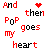 Pixelated text and symbols in red and black on white background, with two distinct animation states showing heart symbol or dot pattern above 'then'.