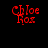 Red pixelated text 'Chloe Rose' on black background with slight variations in letter alignment across frames.