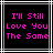 Pixelated text reads "I'll Still Love You The Same" in bright pink on black background with white and gray lines