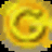 A static pixelated image of a swirling yellow and orange spiral with a central circular void, set against a black background.