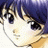 A pixelated anime-style character face with blue hair and large eyes on the left, next to a black background with white text "Anime IM" and "cOw" on the right.