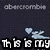 Pixelated icon with dark background showing text 'This is my shopping' and 'Life' with heart symbols and repeated 'abercrombie' text.