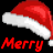 A contact sheet of three animated frames showing Santa hats with red text, arranged in a 2x2 grid on a black background with one gray square.