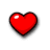 Red heart icon with black outline and white highlight, next to cyan text reading 'Erin n Matt' on white background.