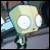 Pixelated static icon of a light-colored, rounded character with large circular eyes and small limbs against a dark background.