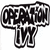 Black and white pixelated text logo reading "Operation Ivy" in stylized block letters with thick outlines, displayed on a transparent background.