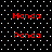 Red pixelated text "Manda" and "Panda" arranged in a on a black background with white dots, displayed in a static image