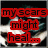 Red text on a dark background with hands clasped, displaying sequential phrases about scars and healing.
