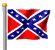 Nine variations of a Confederate battle flag on a pole, displayed in a with subtle differences in color saturation and pixelation