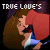 Animated contact sheet of five pixelated frames showing a cartoon couple kissing with changing text above them, arranged in 3x2 grid with one empty cell.