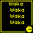 Four identical display yellow text and symbols on black backgrounds with yellow borders