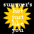 Yellow sunburst icon with white text reading 'summer's hot just like you' on black background, four identical frames in