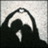 A pixelated black and white icon shows a stylized figure with arched hair or headgear against a light background.