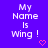 Pixelated text on purple background with pink heart symbol, two identical frames side-by-side.