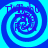 Four identical blue spiral patterns with purple text 'TREK' at the top of each spiral, arranged in a on a blue background