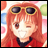 A 48x48 pixel buddy icon featuring a cartoon character with red hair and sunglasses on her head, next to text reading "Anime IM" and "COM" on a black background.