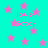 Cyan background with pink stars and repeated text 'i love victor' in pink pixelated font.