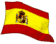 Animated contact sheet of eight frames showing a waving Spanish flag with the national coat of arms, displayed in a 3x3 grid layout on gray background.