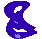 Blue and purple pixelated symbols including @ signs, ampersands, and abstract shapes on a gray background.