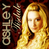 A woman with long curly blonde hair appears in three variations: neutral expression, smiling, and laughing with tongue out, all against a dark red patterned background with text.