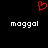 Red pixelated heart symbol above two identical white text strings on black background.
