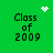 Green background with four 'Class of 2009' text blocks and pixelated white symbols above each block.