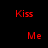A 3x2 contact sheet of five animated frames showing close-ups of lips and kissing actions with red text overlays.