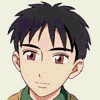 Two anime-style character portraits side-by-side: a male with spiky black hair and brown eyes, and a female with long brown pigtails wearing cat ears.