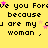 Yellow background with repeated black text and pink stars, displaying 'love you Foreve because you are my woman,' in a pixelated font.