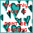 Pixelated heart pattern with red text overlays on a white background, featuring four distinct phrases.