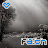 identical grayscale images showing a cloudy sky with a blue diamond-shaped icon and blue text reading 'Faith' below each