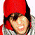 A 2x2 contact sheet of three animated frames showing a person in a red hooded garment with black ear flaps, gray hoodie underneath, and dark hair, displayed against a white background with one empty cell.