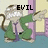 Pixelated cartoon character with wings and a tail wears green pants and a green shirt, standing in a room with pink pillars and a blue floor.