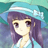 A pixelated anime-style character with long purple hair and a teal hat on the left, next to black background text reading "Anime IM" and "com" on the right.