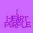 Four display the text "I HEART PURPLE" in purple pixelated letters against alternating light purple and light blue backgrounds