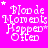 identical pixelated text icons on a bright pink background, each displaying "Blonde Moments Happened Often" with small star symbols