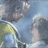 Pixelated image of two characters in close proximity with text overlays reading "Tidus + Yuna" and "Final Fantasy X" and a winking face emoji.